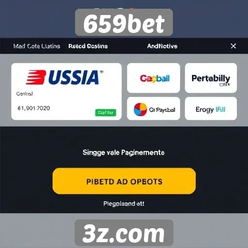Opcões de pagamento disponíveis na plataforma 659bet